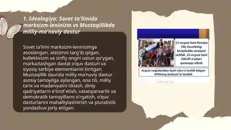 Sovet ittifoqi va Mustaqillik davridagi ta'lim tizimidagi farqlar 3