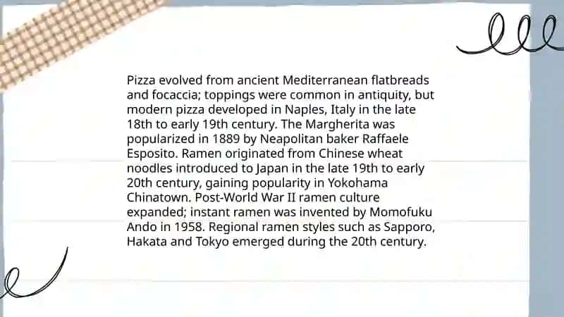 Famous Food: Pizza and Ramen 3