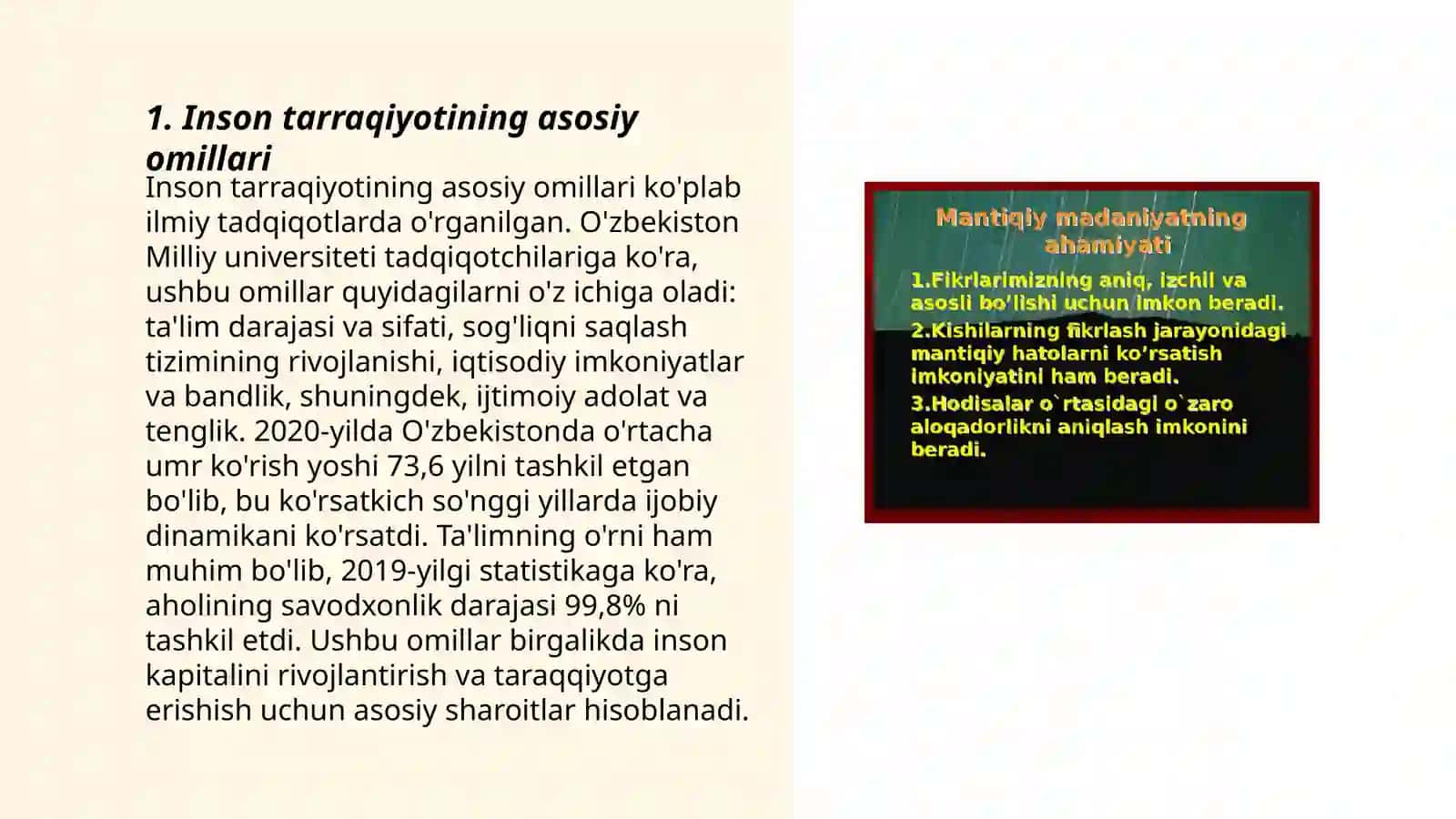 Inson tarraqiyotini ta'minlash va ijtimoiy xavfsizlik oʻrtasidagi bogʻliqlik masalalari 3