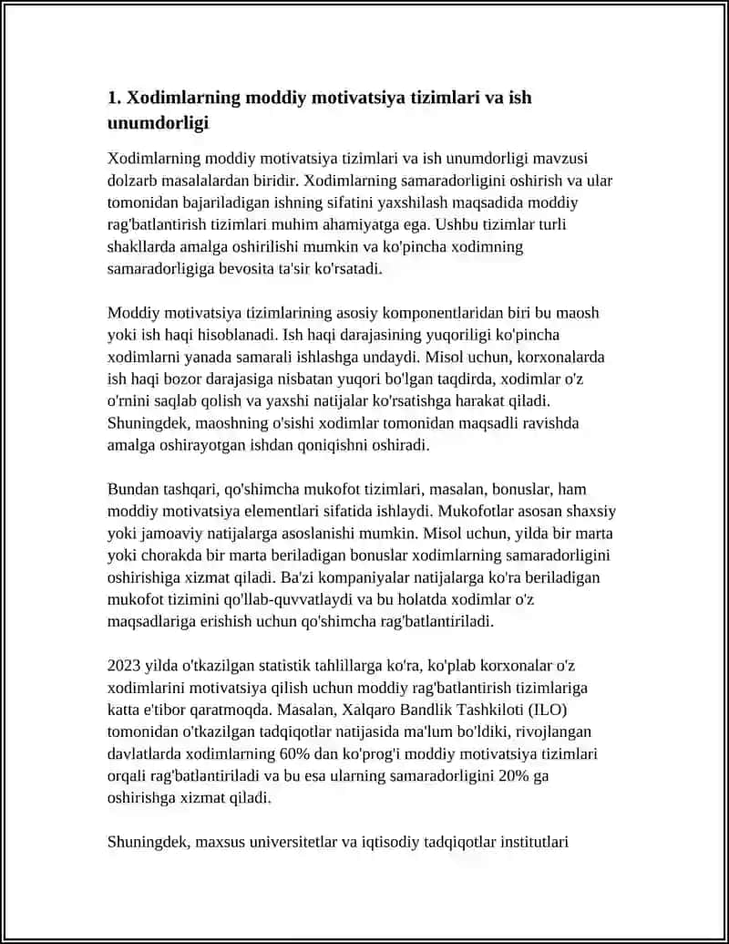 XODIMLAR MOTIVATSIYASI VA ISH UNUMDORLIGI 3