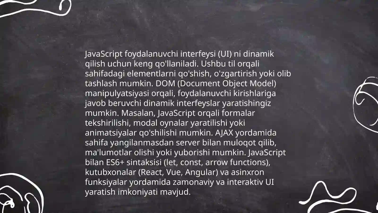 JavaScript tilining imkoniyatlari 3