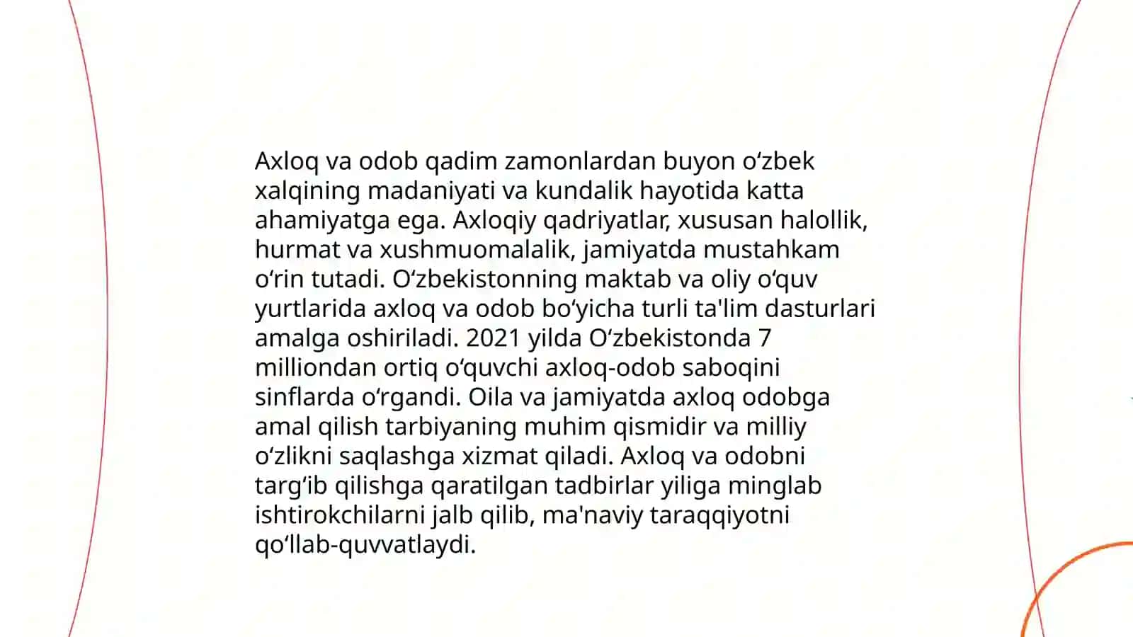 Buyuk mutafakkir va ma'rifatchi olim Ahmad Donish ming asarlarida koʻtarilgan axloqiy masalalar 3