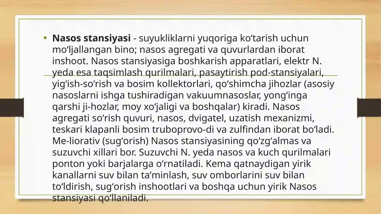 NASOS STANSIYALAR ISHONCHLILIGI 3