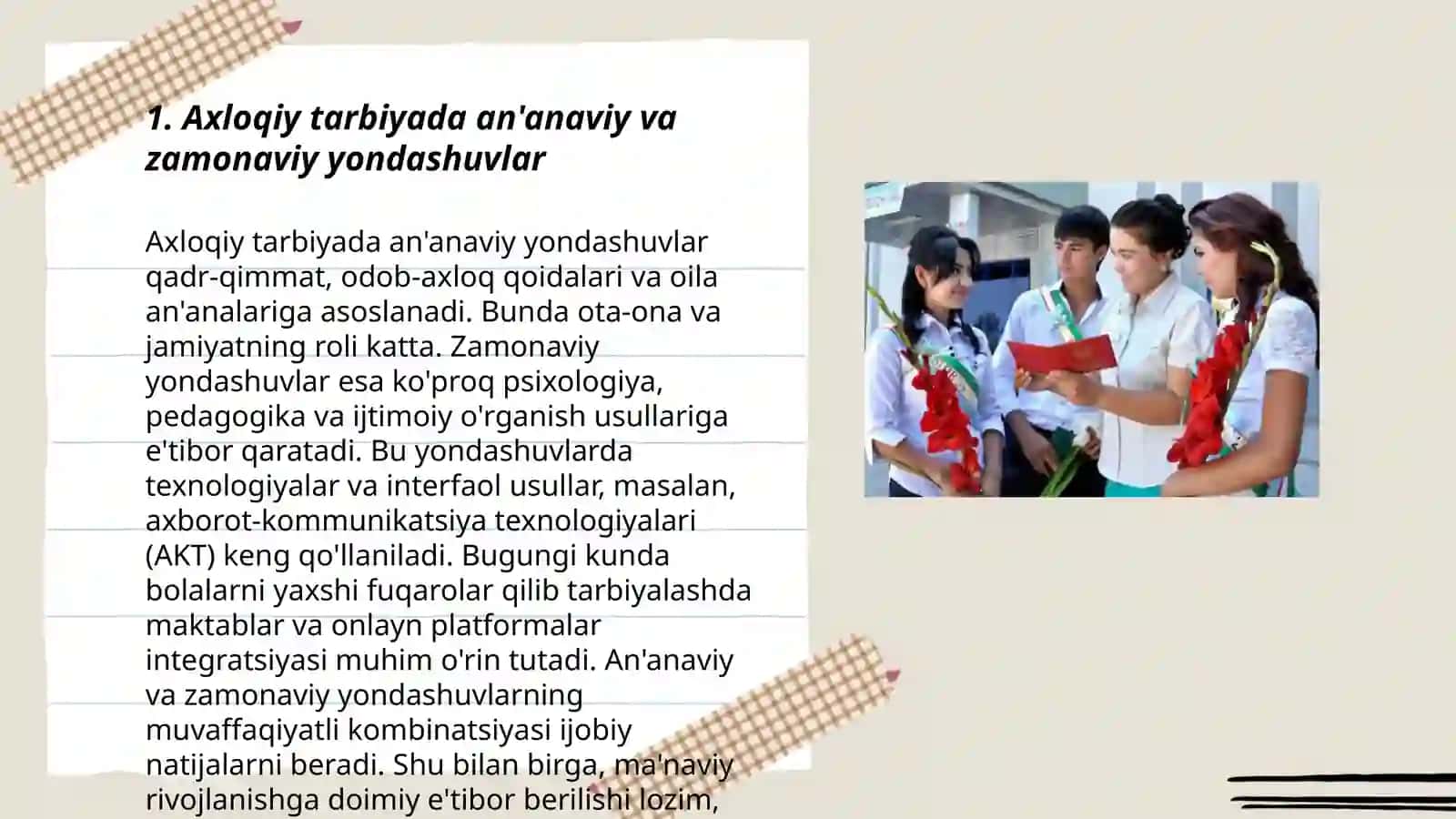 Zamonaviy axloqiy tarbiyaning yutuqlari va kamchiliklari 3