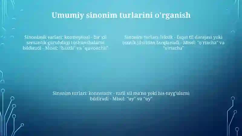 Sinonimlar 3