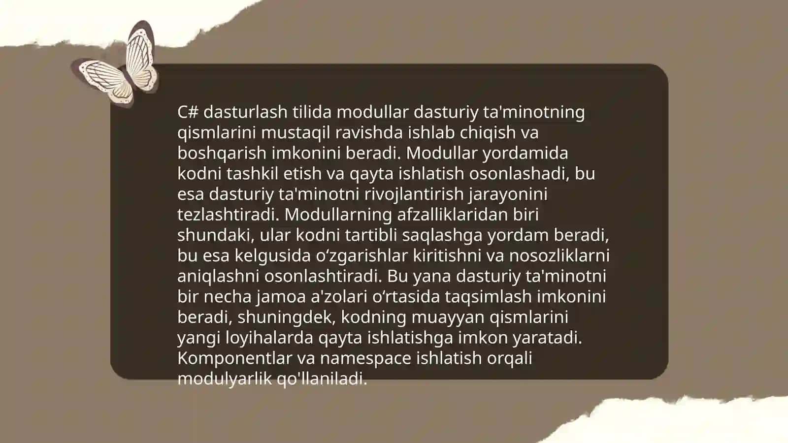 C# va bishqa tillarda (Pascal, C++) modulli dasturlar 3