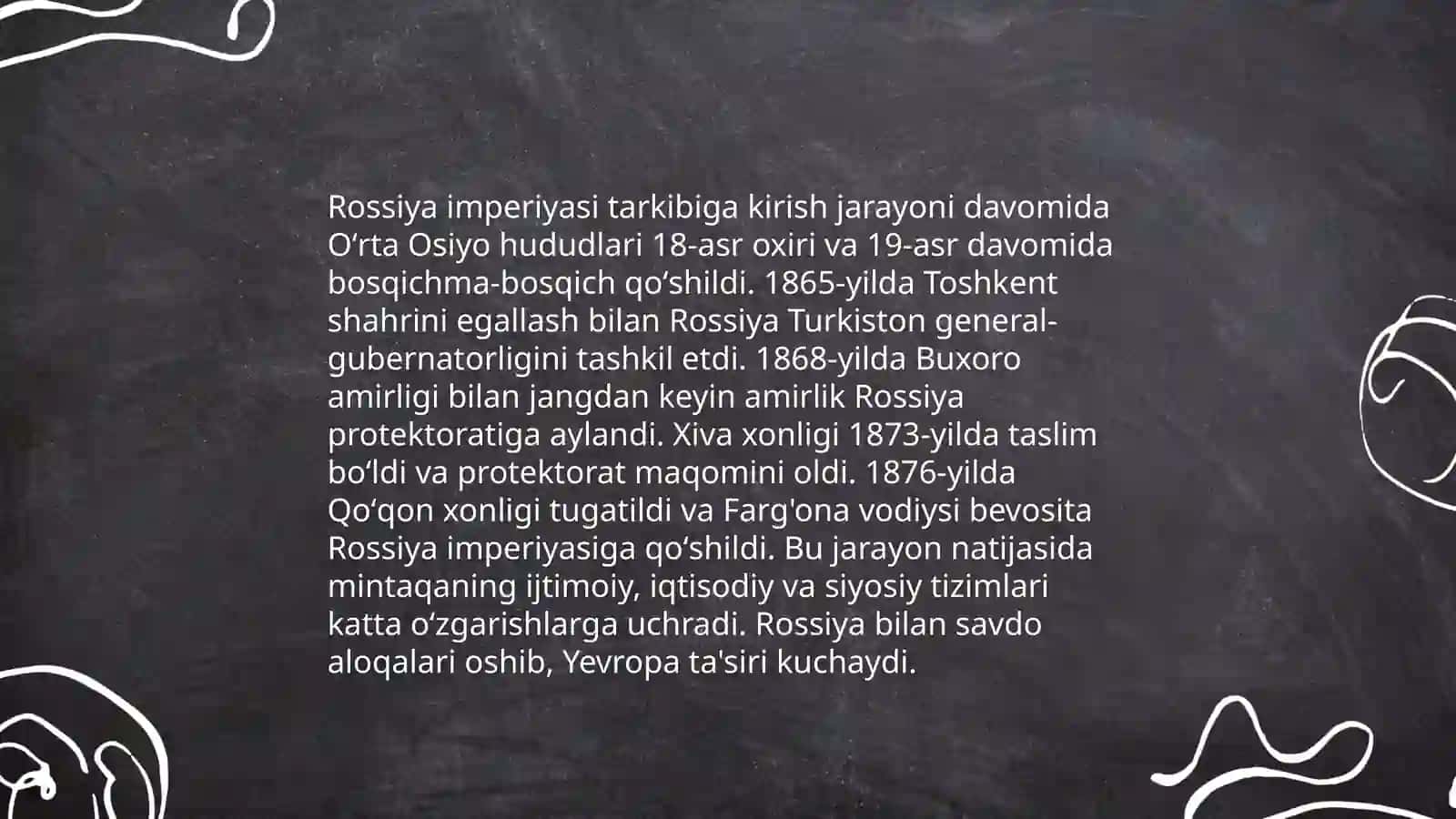 Rossiya imperiyasi va sovet hukmronligi davrida òlkadagi ijtimoiy-iqtisodiy siyosiy va ma'naviy jarayonlar 3