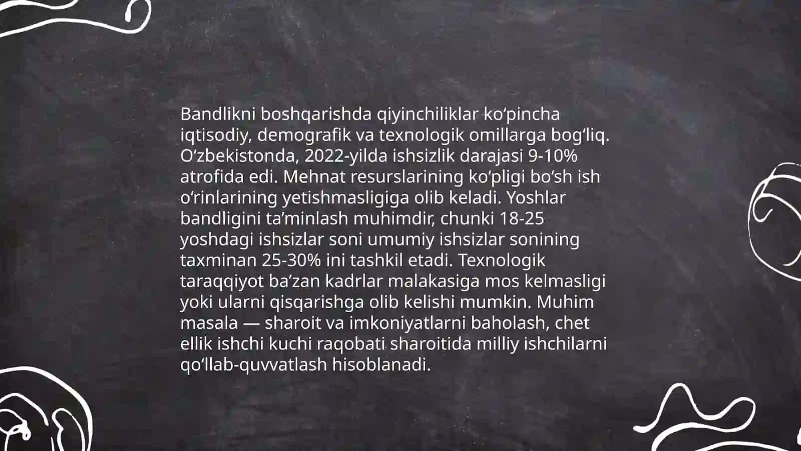 Bandlikni boshqarish muammolari 3