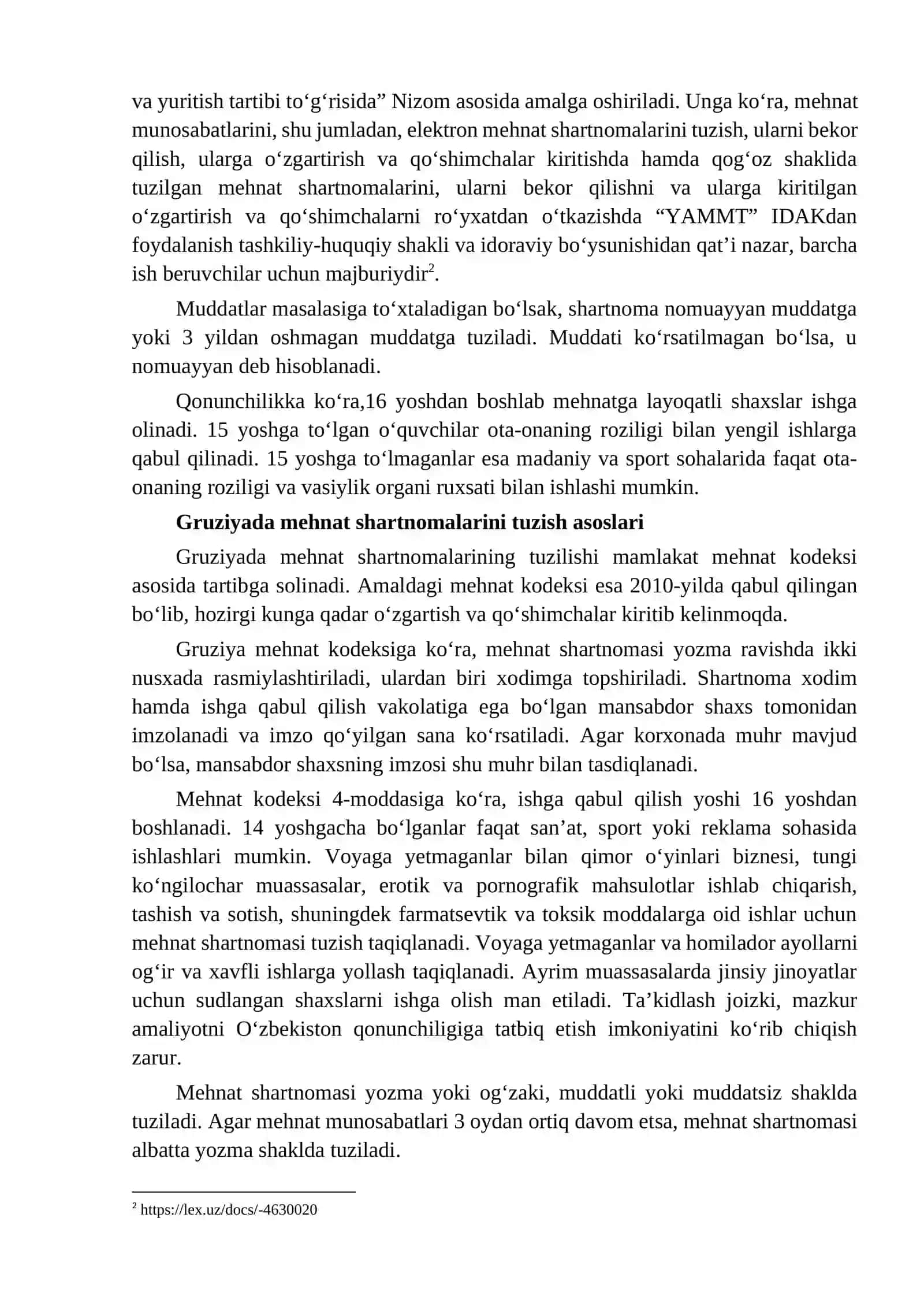 Mehnat shartnomalarini tuzish MDH davlatlari misolida: O‘zbekiston bilan qiyosiy tahlil 3