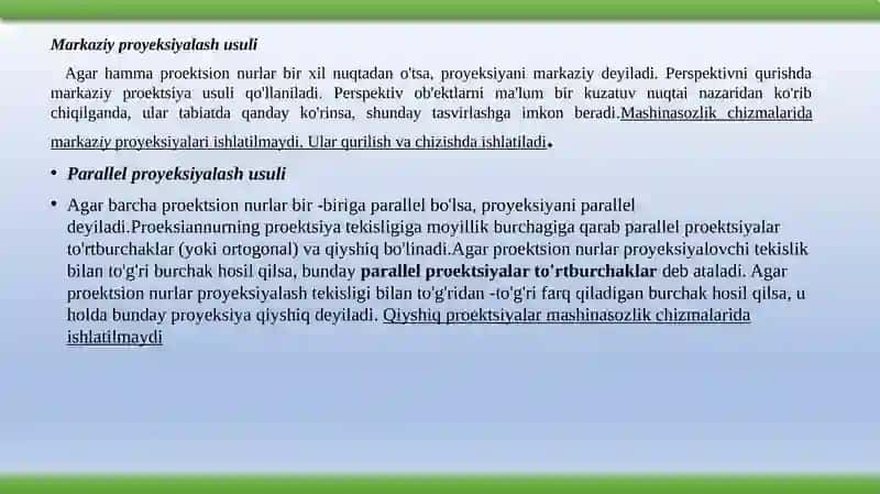 Proyeksionchizmachilik 3