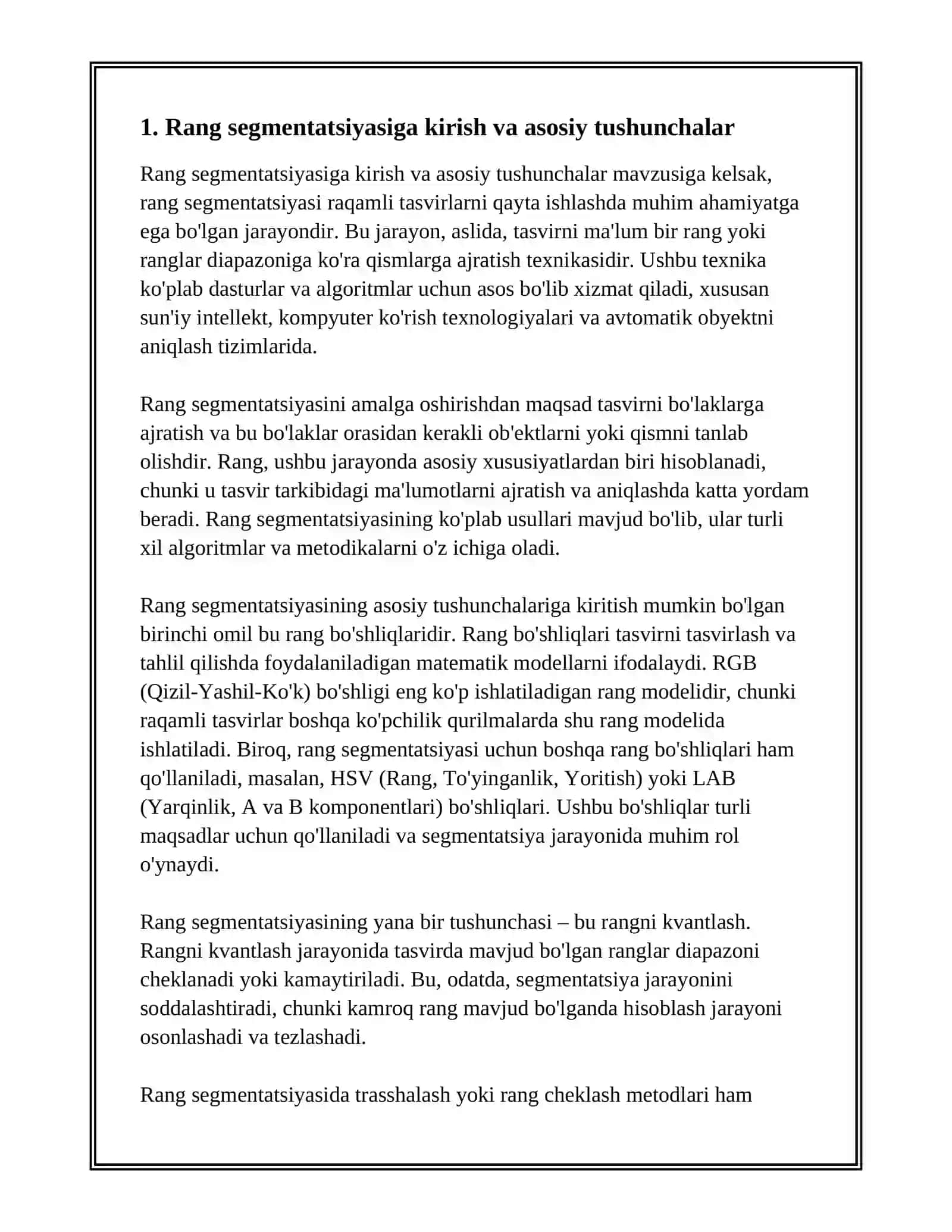 RANG SEGMENTATSIYASI ALGORITMLARI 3