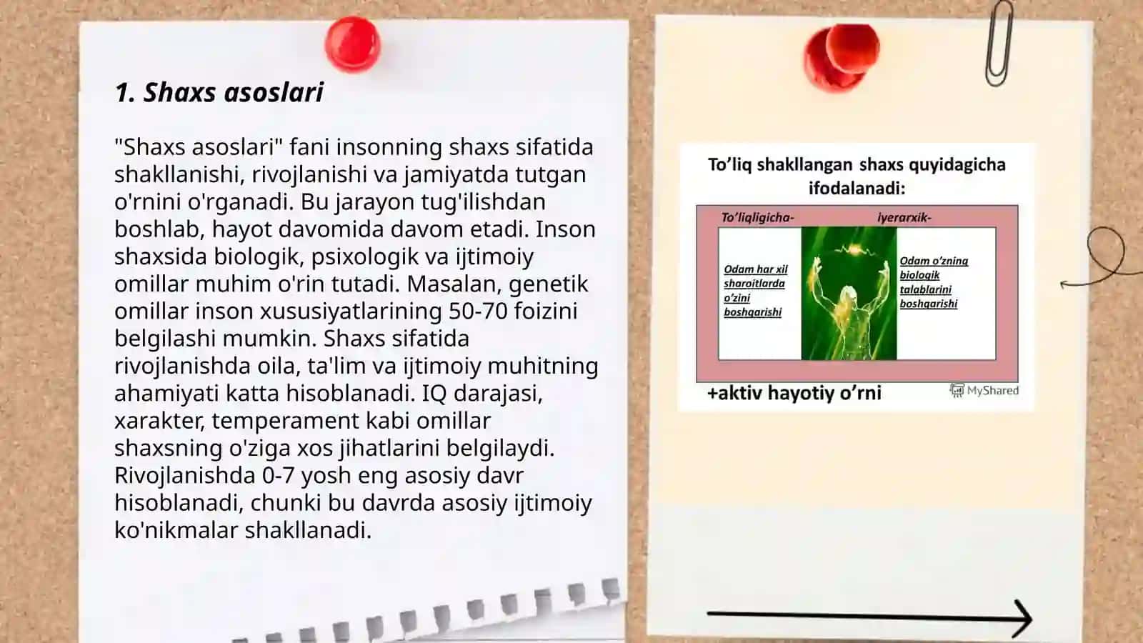 Shaxs asoslari 3