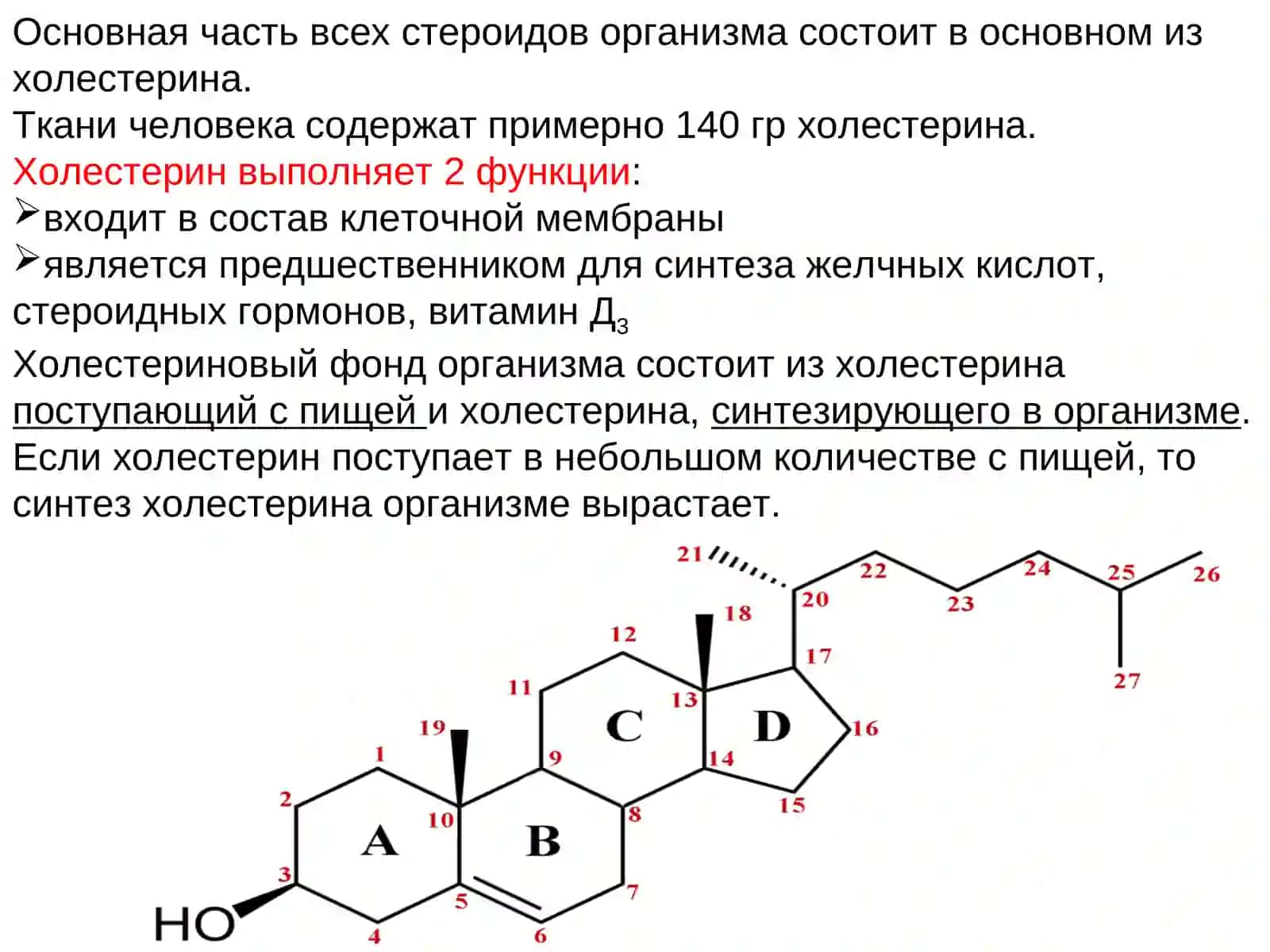 Обмен холестерина и сложных липидов 3