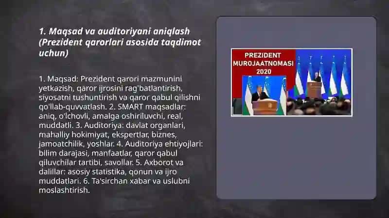 Prezident qarorlari asosida taqdimot tayyorlash 3