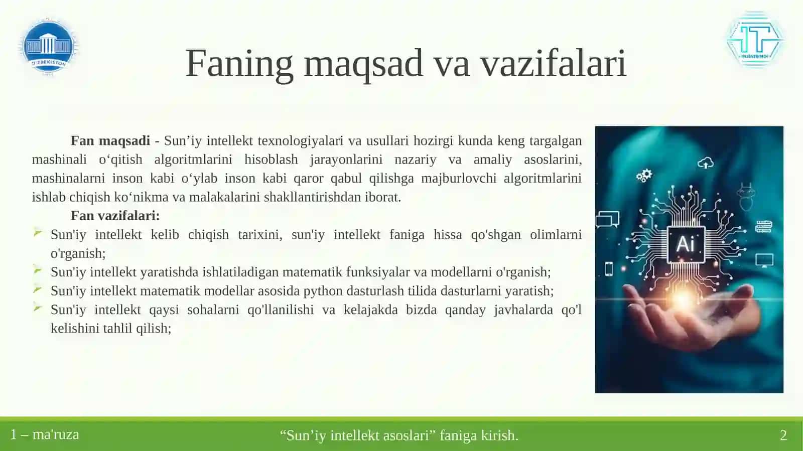 Sun’iy intellektga kirish 3