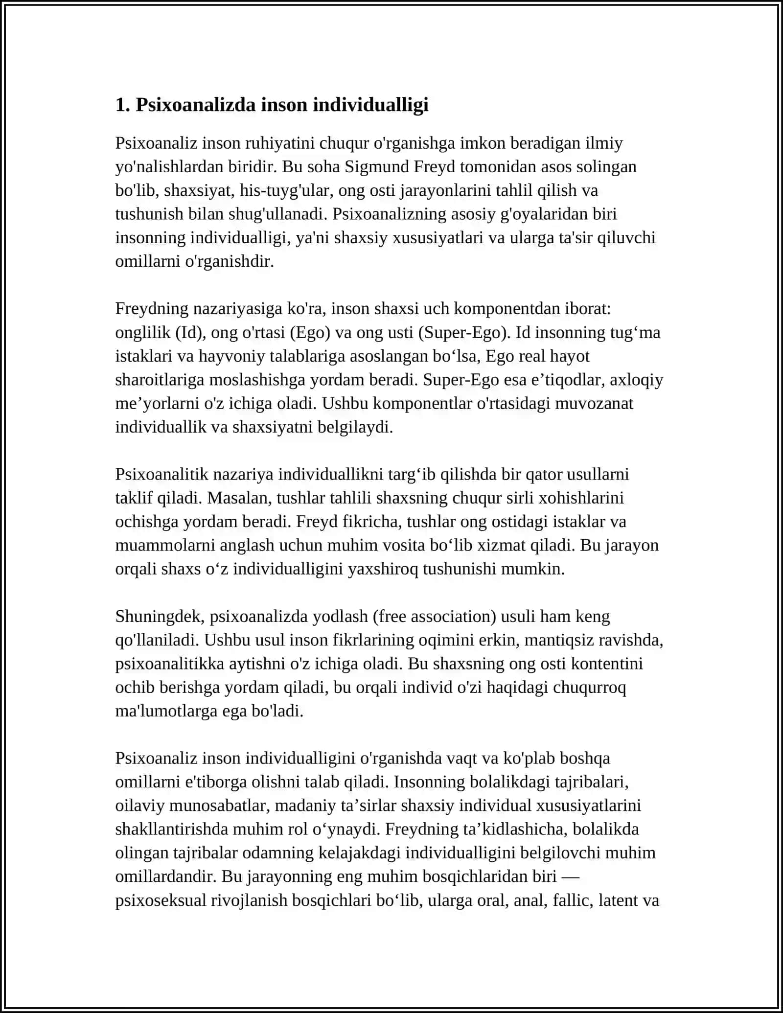 İNSON INDIVIDUALLIGINING TURLI PSIXOLOGIK MAKTABLARDA ÖRGANILISHI 3