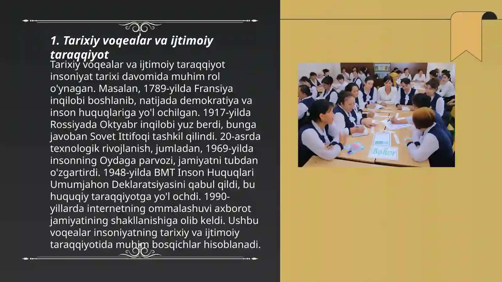Tarixning o'rni jamiyat taraqiyotida 3
