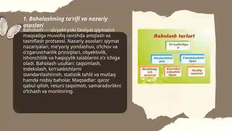 Baholash nazariyasi asoslari 3