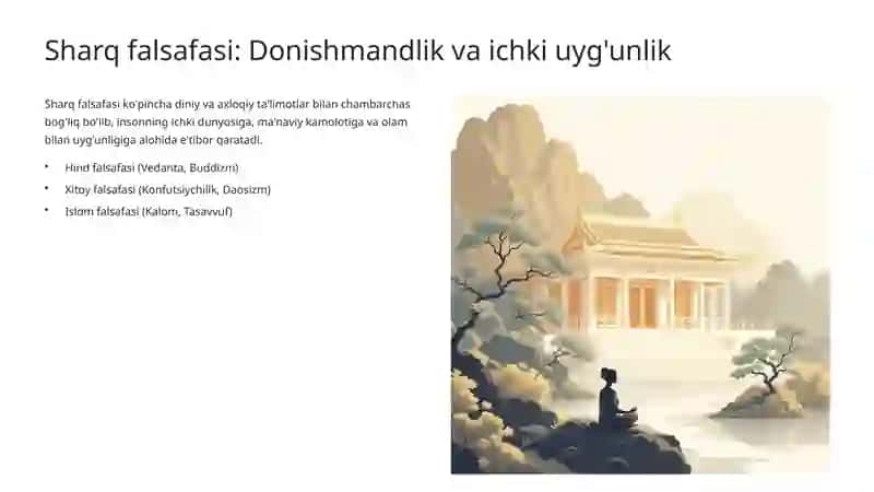 Falsafaning mohiyatiga oid Sharq va G'arb mutafakkirlari ta'riflarini tasniflash 3