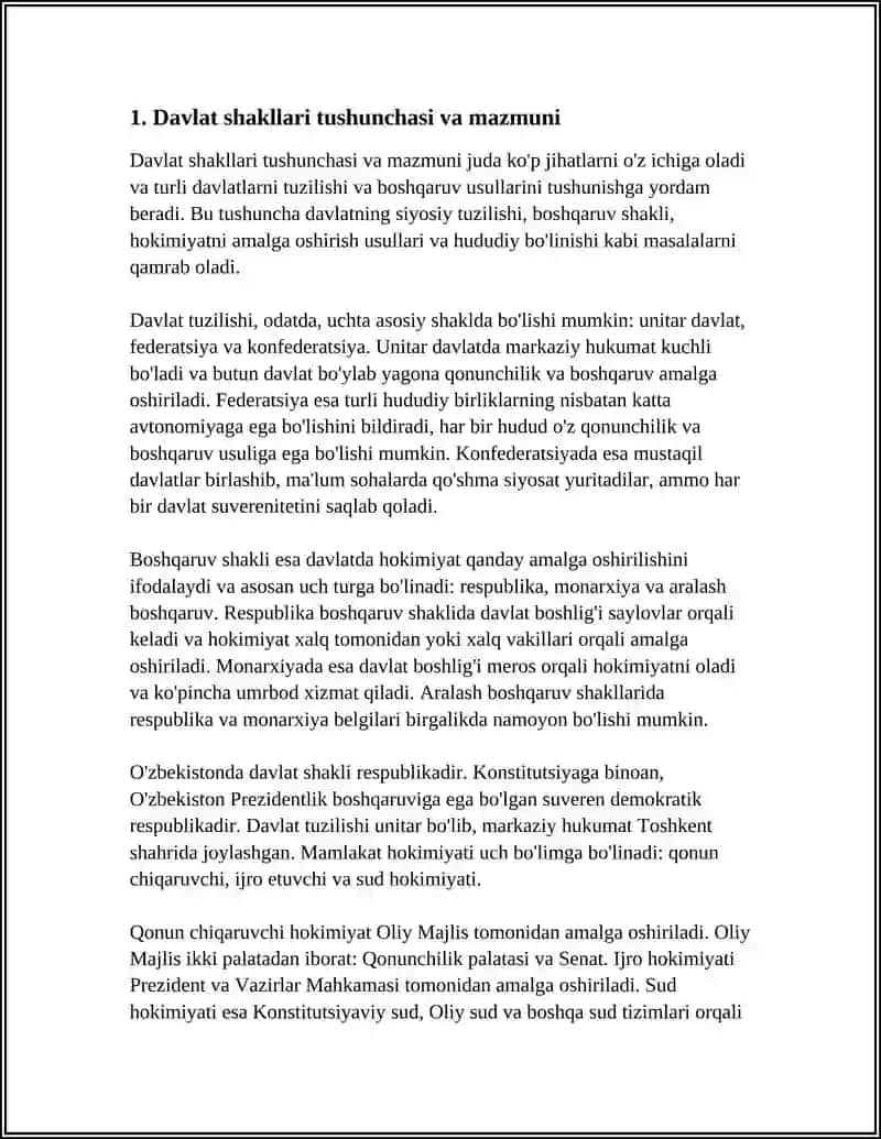 DAVLAT SHAKLLARI TUSHUNCHASI 3