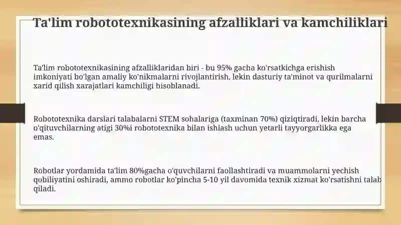Robototexnikaning interaktiv usullari 3