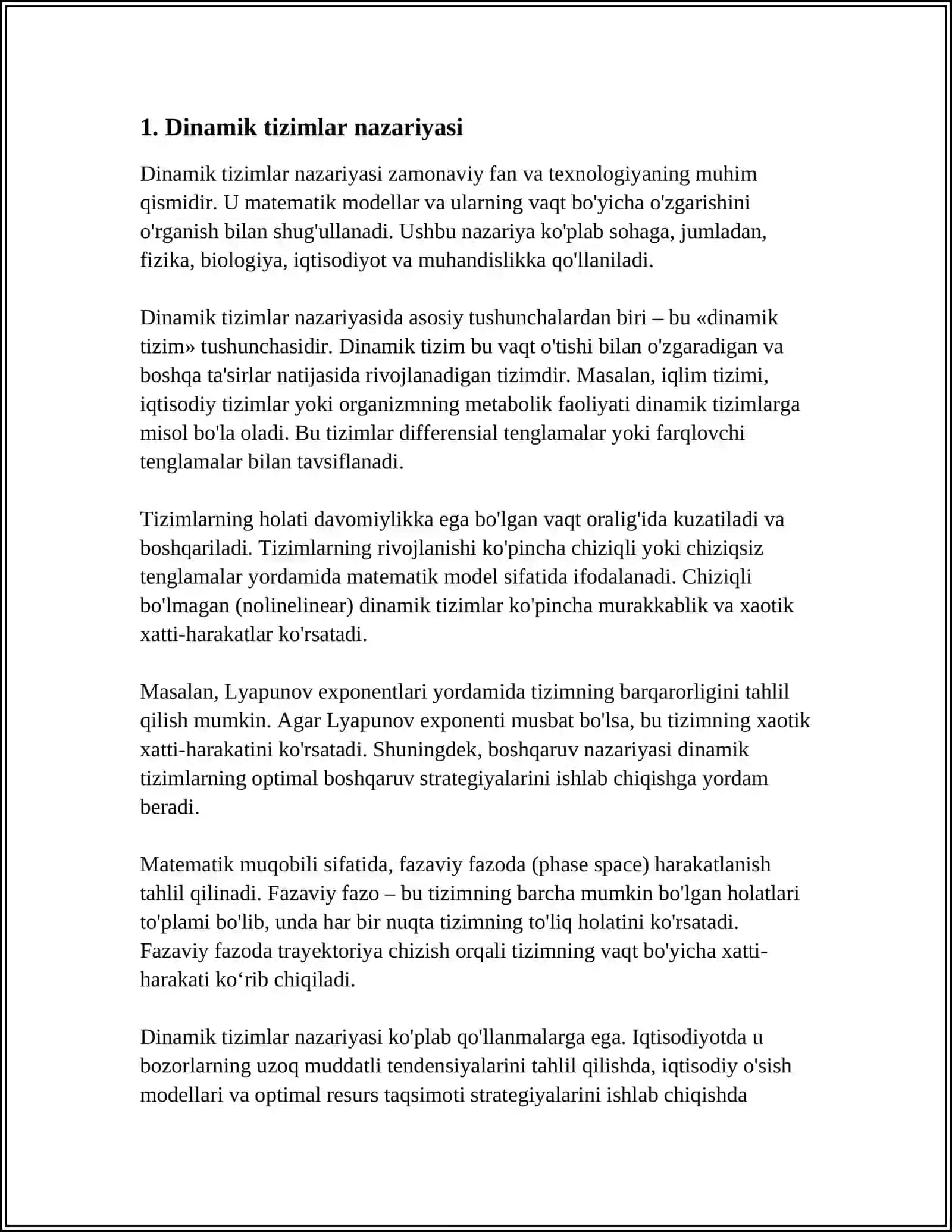 DINAMIKANI STATISTIK O'RGANISH USULLARI 3