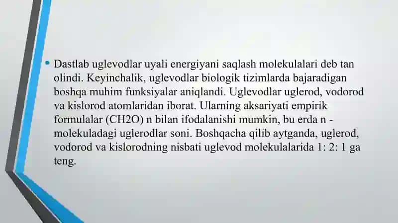 Karbonsuv. Monosaxaridlar 3