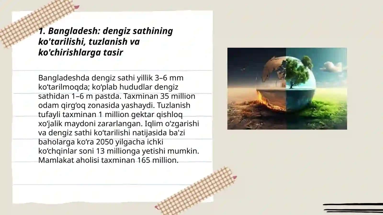 Xozirgi kunda iqlim ozgarishi qaysi davlatga qanaqa tasir qilmoqda 3
