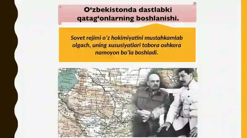 O‘ZBEKISTONDA SIYOSIY QATAG‘ONLARNING BOSHLANISHI VA SIYOSIY OQIBATLARI 3