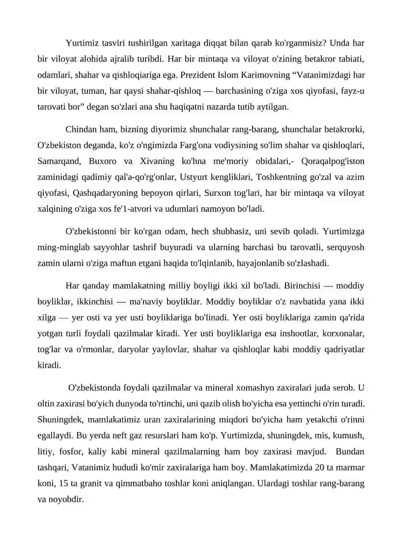 O’zbekiston vatanim mening 3