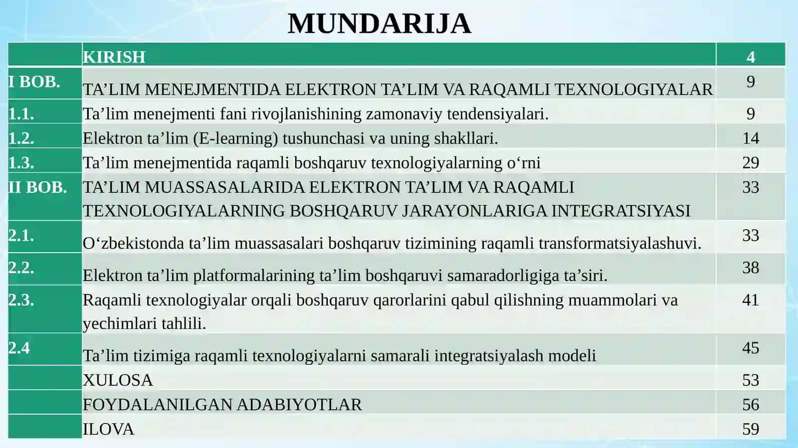 TA’LIM MENEJMENTIDA ELEKTRON TA’LIM VA RAQAMLI TEXNOLOGIYALARNING BOSHQARUV JARAYONLARIGA INTEGRATSIYASI 3