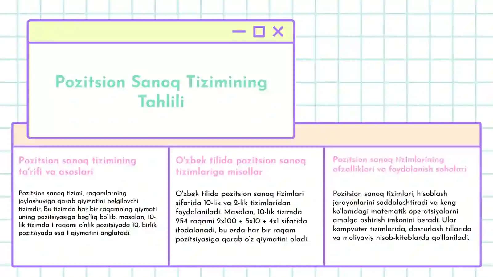 Sanoq Sistemalari Analizi 3