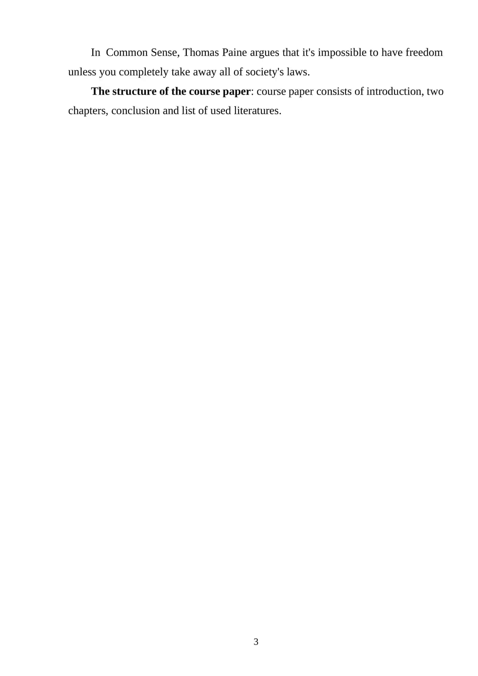 THEME OF FREEDOM IN WORKS OF THOMAS PAINE 3