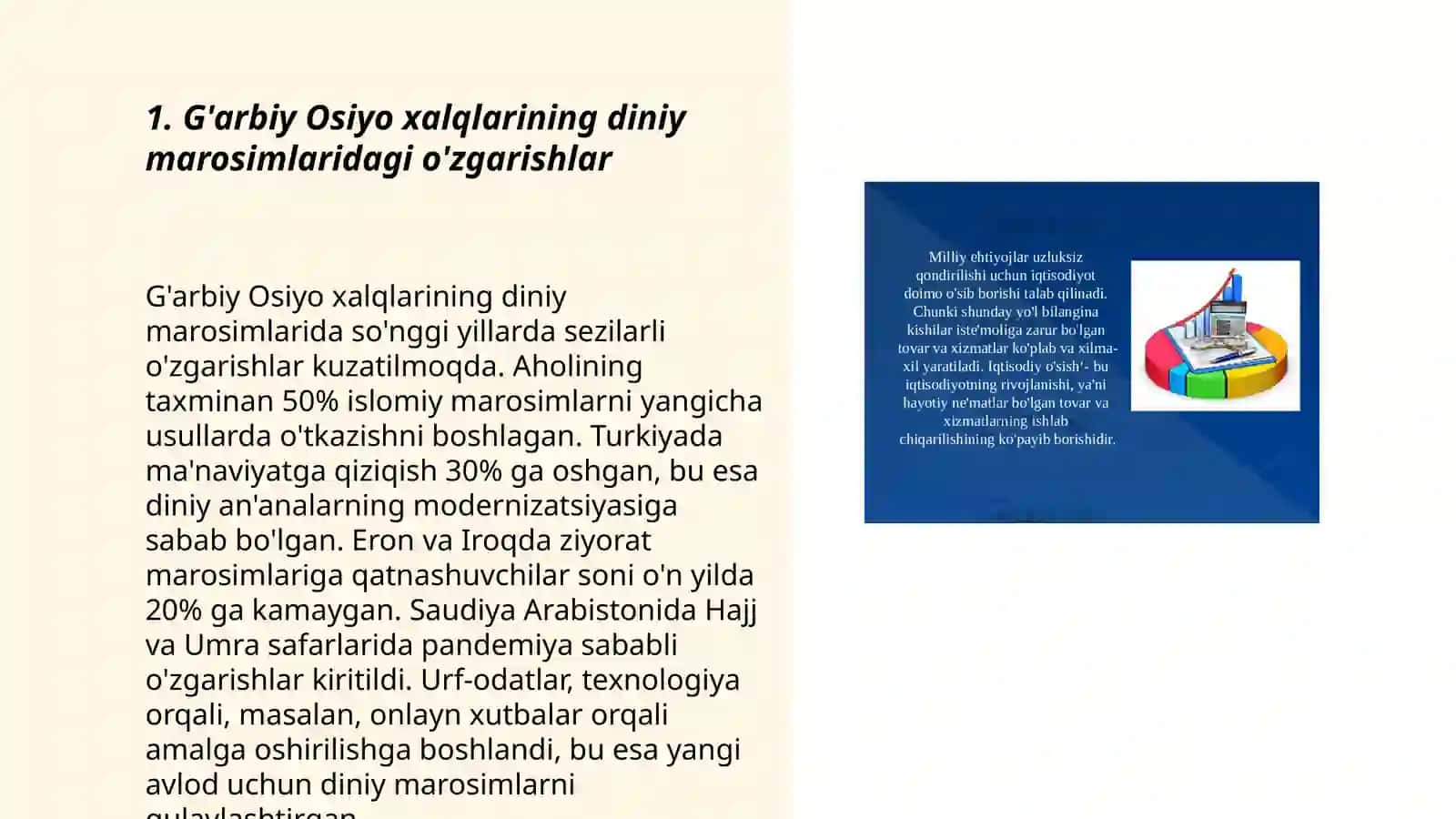 Ma’naviy madaniyatdagi transformatsiyalar (xalqlarning urf-odatlari va marosimlarida ro‘y bergan o‘zgarishlar xususida referat tayyorlash) 3