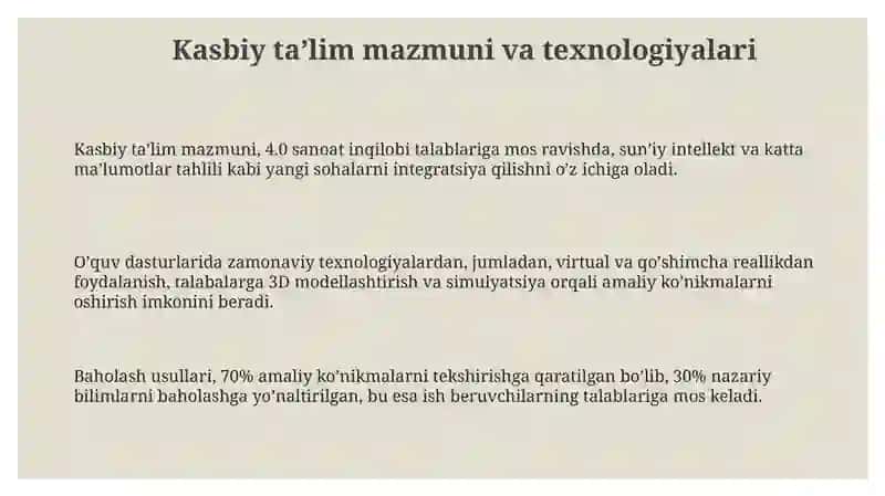 Kasbiy taʼlim mazmuni va texnologiyalari 3