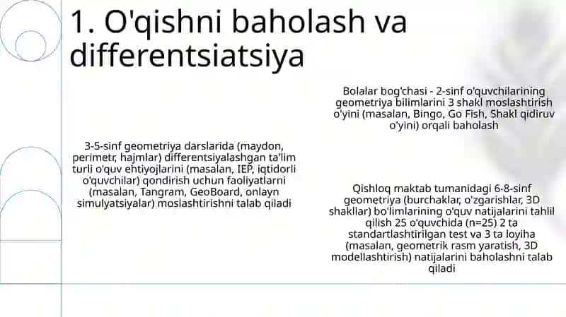 Matematik oyinlarda bolalarning geometrik shakllarni idrok qilishga orgatish 3
