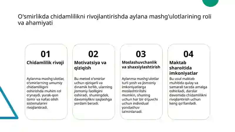 Aylanma mashg'ulotlar metodini qo'llash 3
