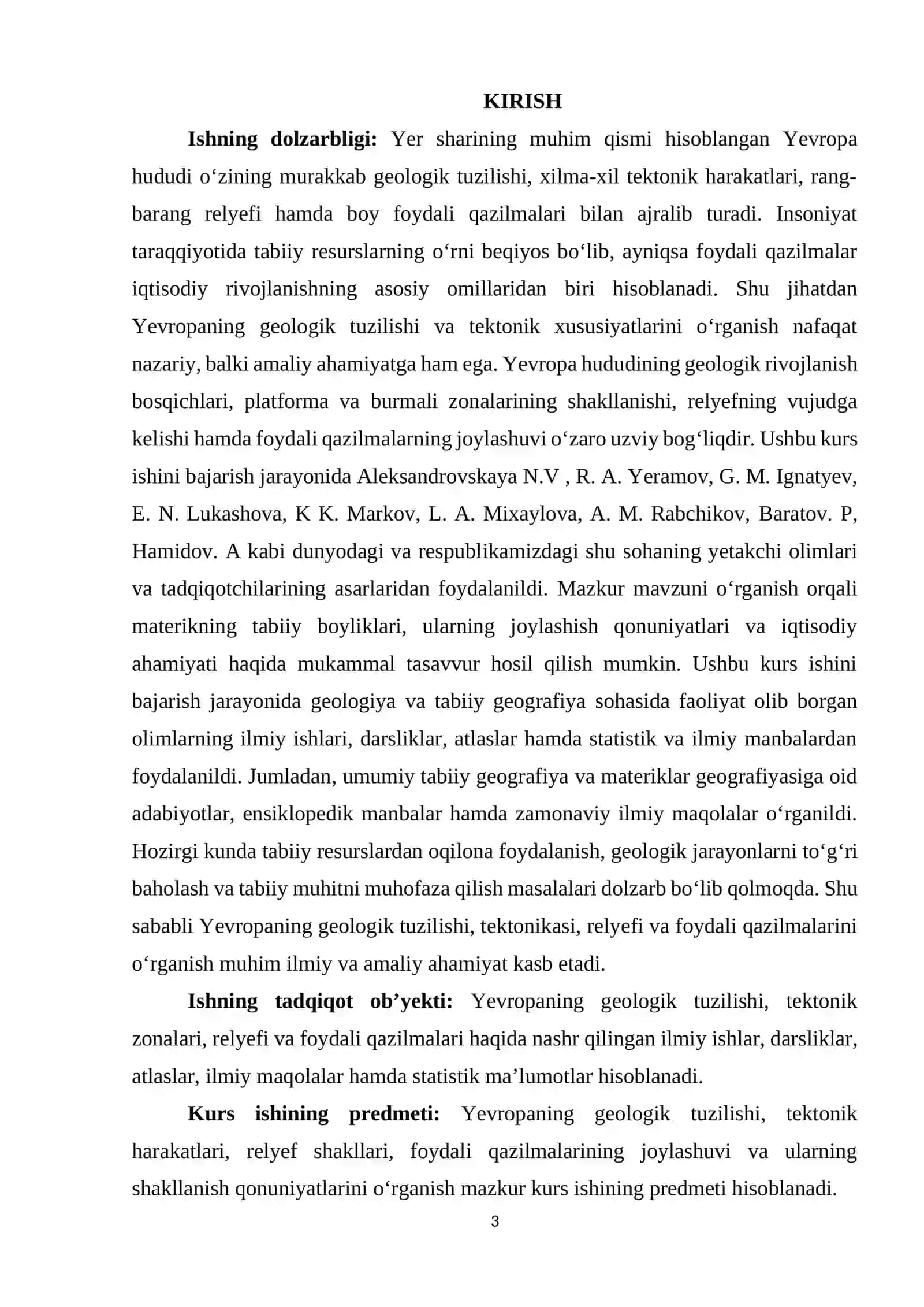 Yevropaning geologik tuzilishi, tektonikasi, relyefi va foydali qazilmalari 3