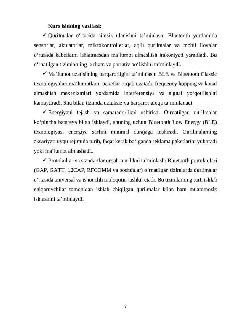O‘RNATILGAN TIZIMLARDA BLUETOOTH TEXNOLOGIYASI 3