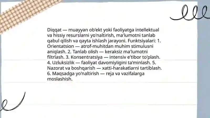 Diqqatning rivojlanishi va diqqat faoliyatning zaruriy sharti 3