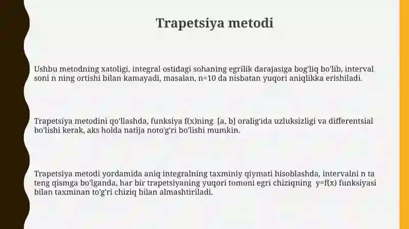 Aniq integralni taqribiy 3