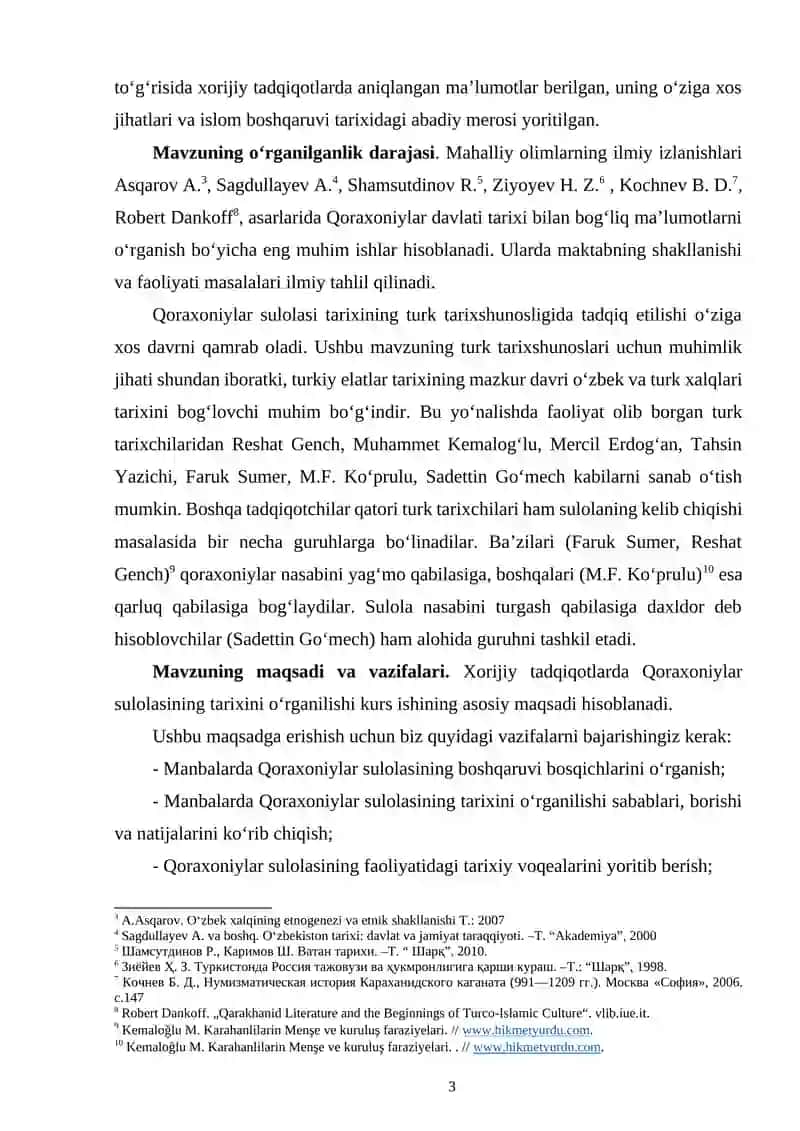 QORAXONIYLAR TARIXIGA DOIR ARAB TILLI MANBALAR VA ULARNING TAHLILI 3