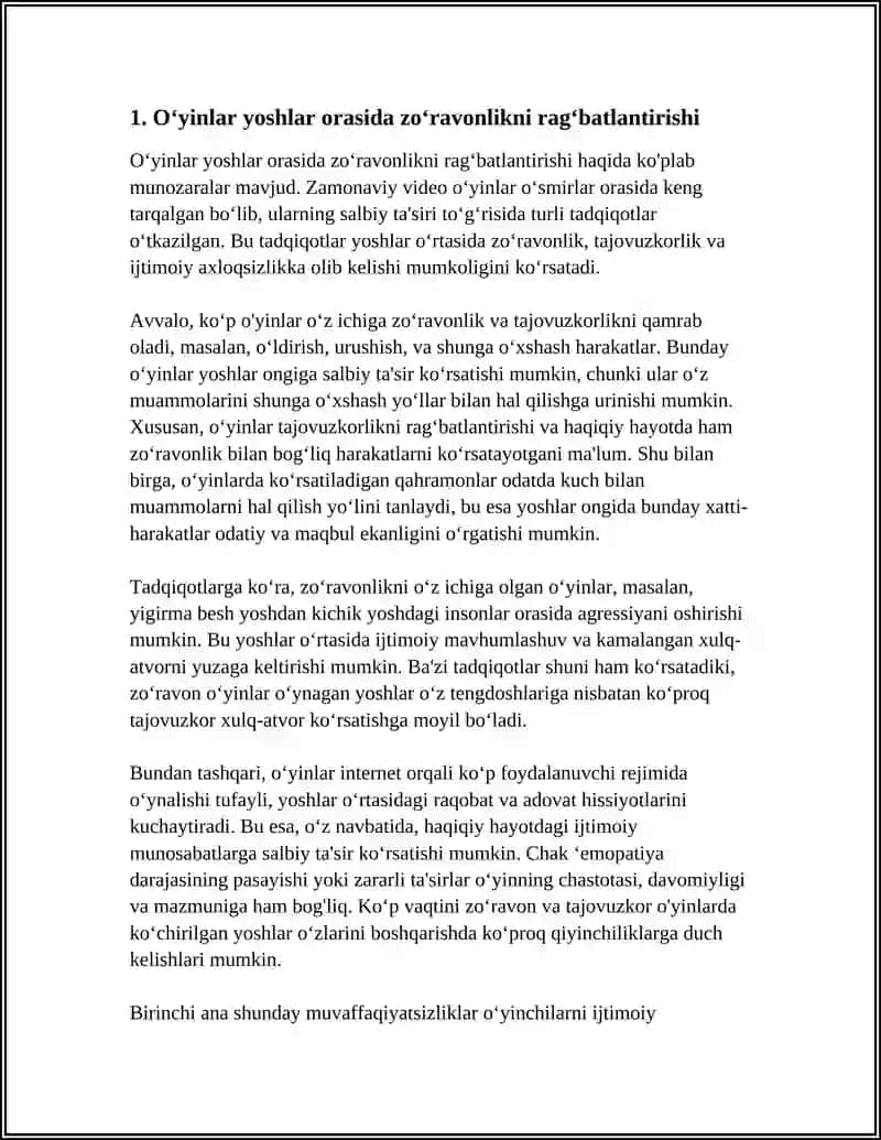 O'YINLARNING YOSHLAR TARBIYASIGA SALBIY TA'SIRI 3