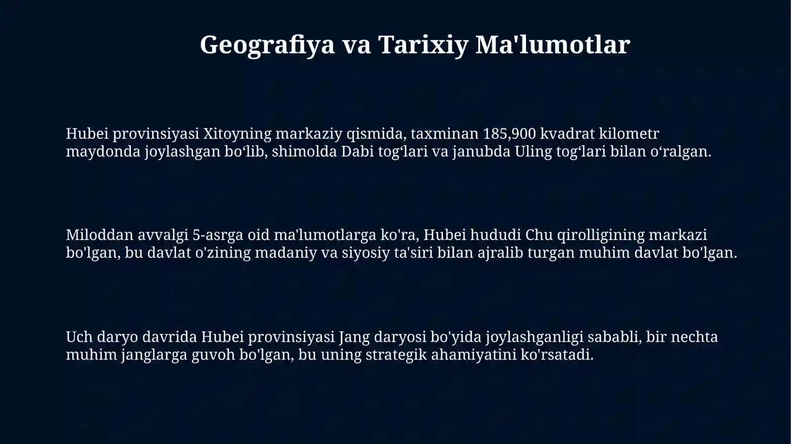 Xubey viloyati: Geografiya, tarix va demografiya 3