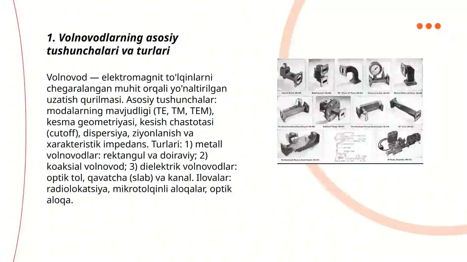 Volnovodlar (To'lqin o'tkazgichlar) 3