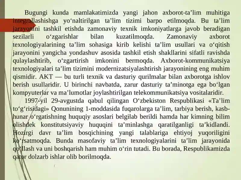 Zamonaviy axborot texnologiyalari 3