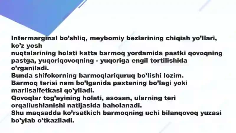 Qovoqlar ko’rikdan o’tkazish 3