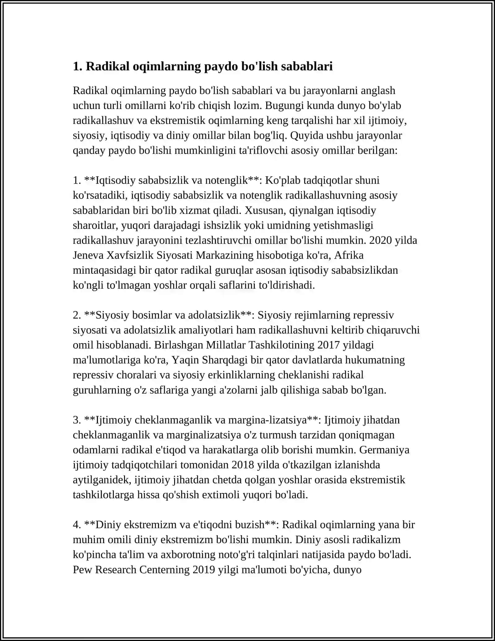 O‘ZBEKISTON DAVLAT SIYOSATIDA RADIKOL OQIMLARGA QARSHI KURASHISH KURSHI 3