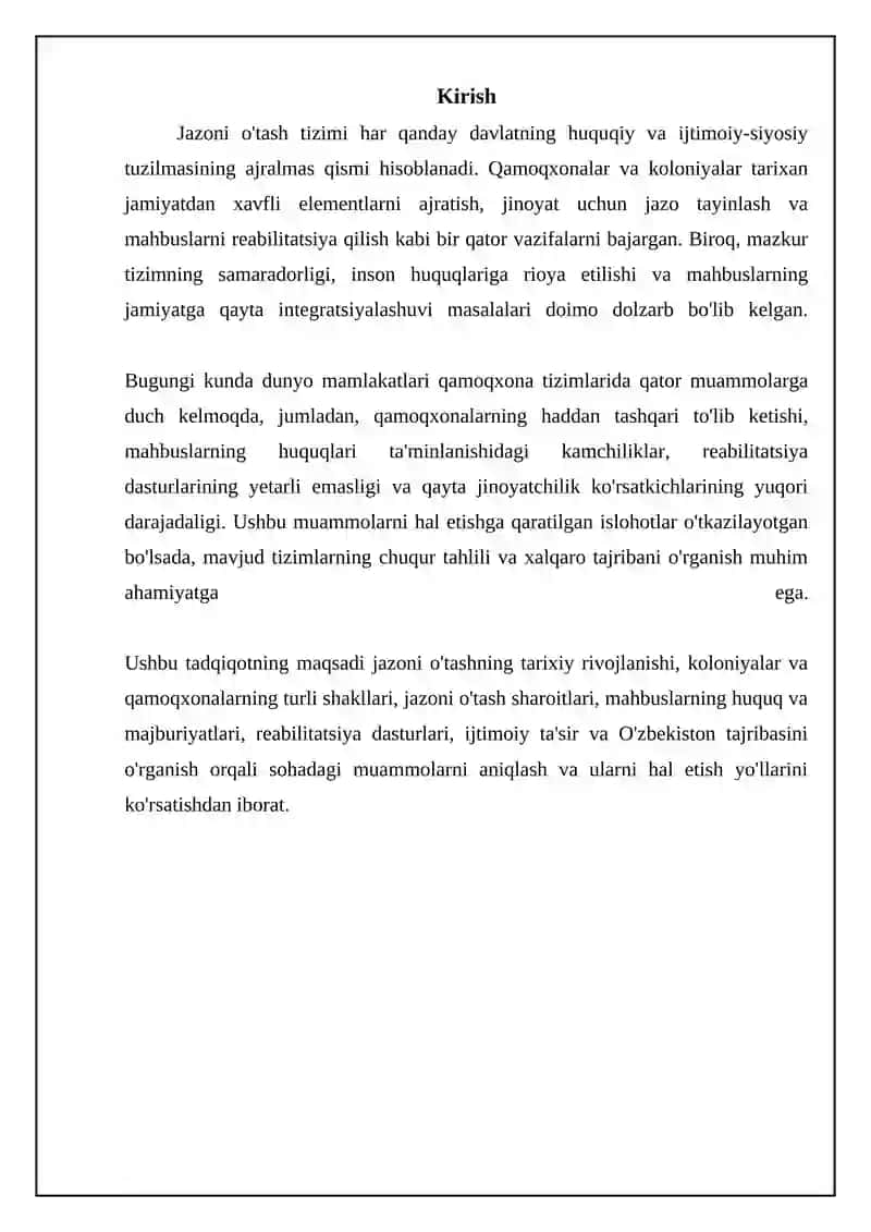 Kaloniyalarda va turmalarda jazolarni oʻtash 3