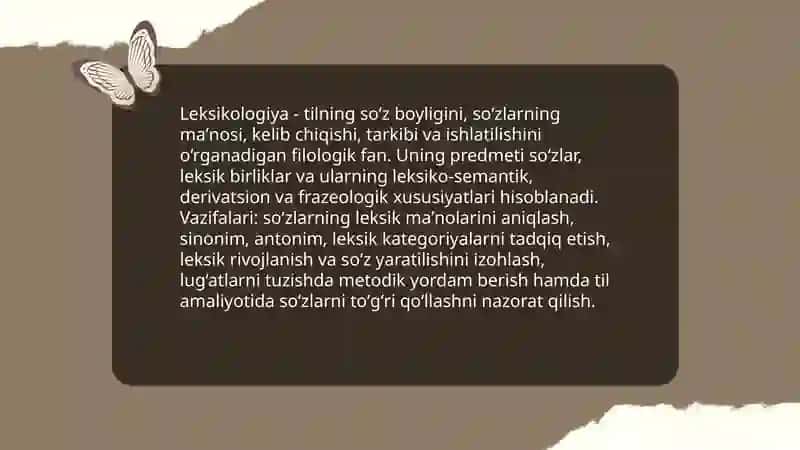 Leksikologiya leksema va soʻz 3
